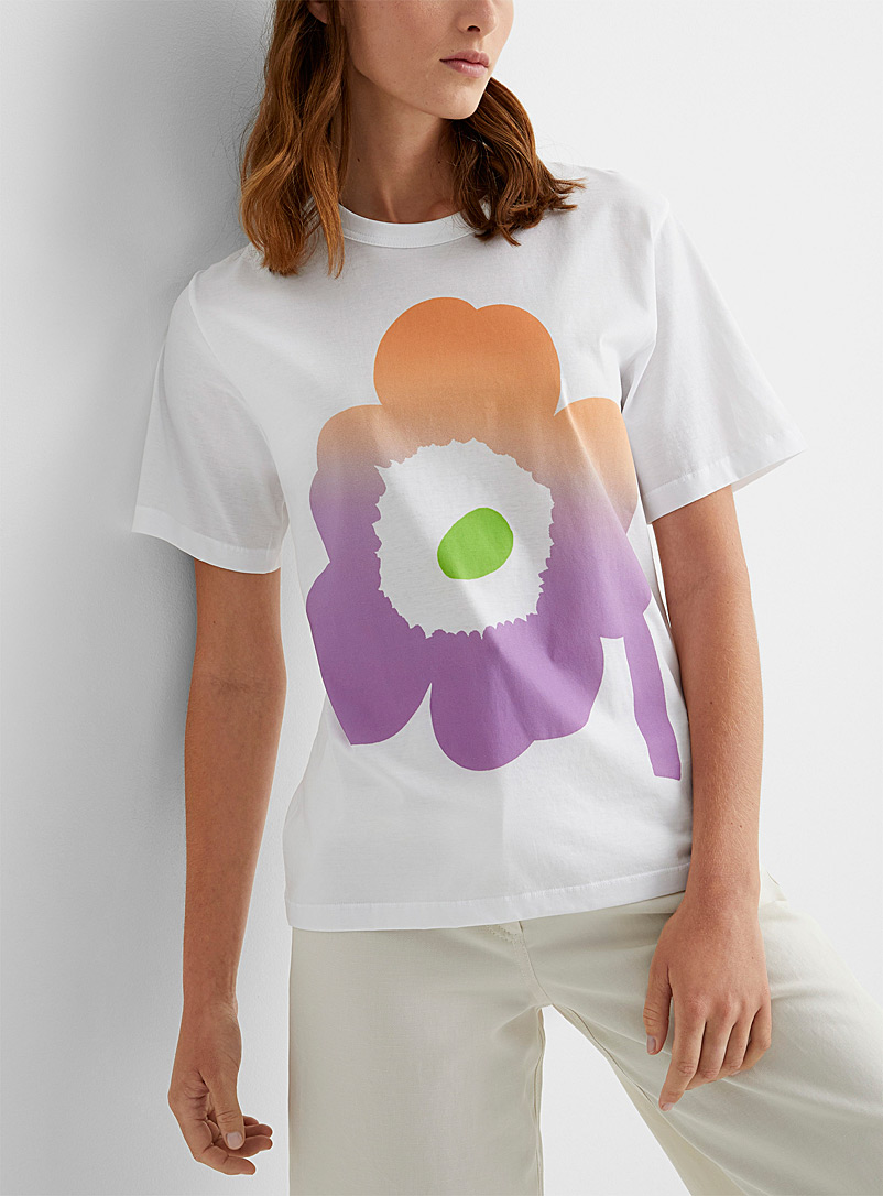 Marimekko Ivory White Unikko Kapina T-shirt for women