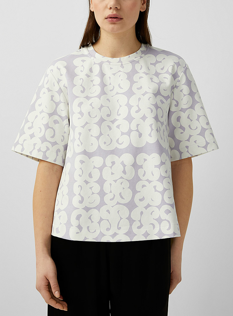 Marimekko Patterned White Hohto Tarha T-shirt for women