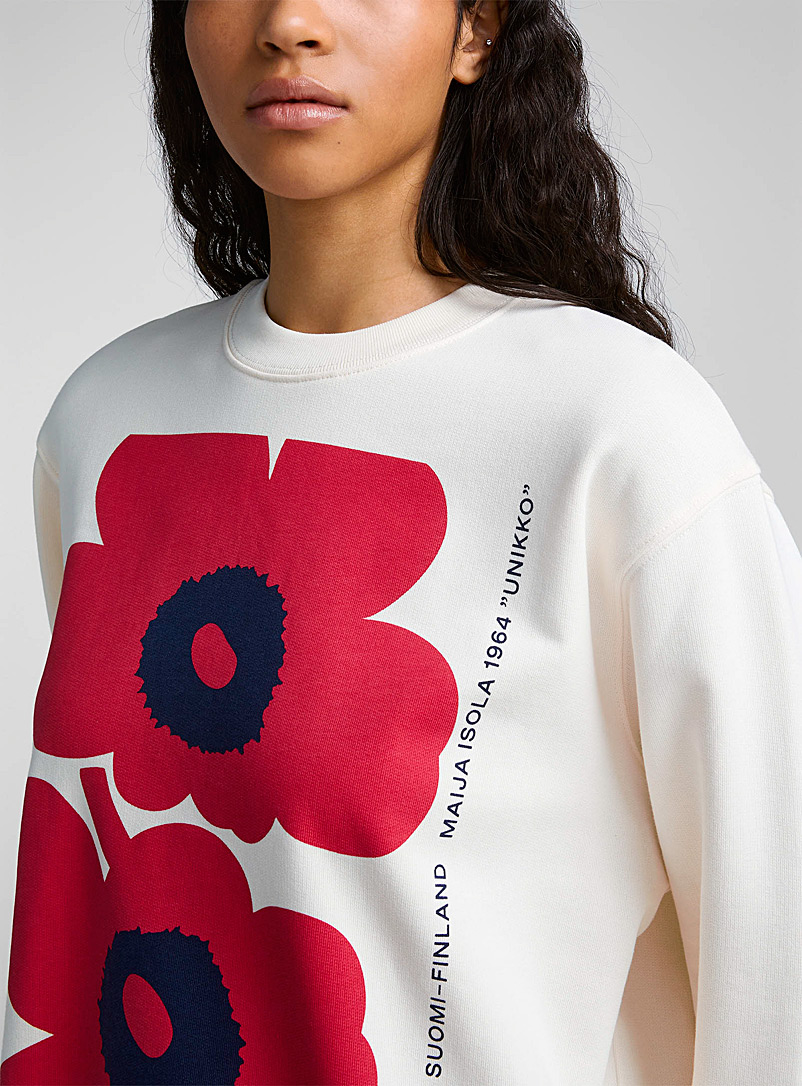 Marimekko Off White Loisto Unikko sweatshirt for women
