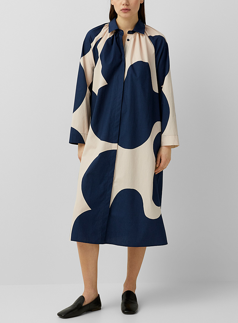 Marimekko: La robe Ilolle Jokeri Bleu à motifs pour femme
