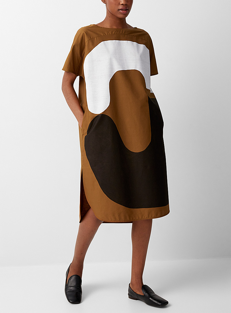 Marimekko: La robe Aagot Le Sacre de la Terre Brun pour femme