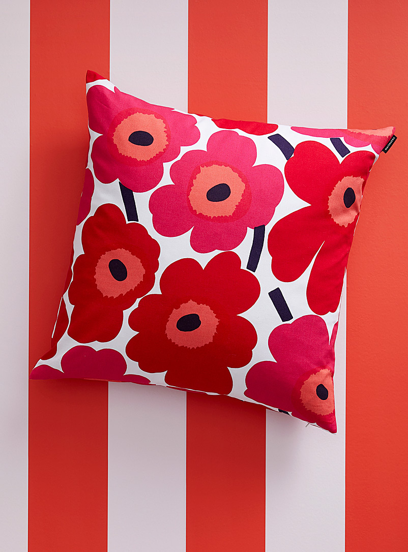 Marimekko Red Pieni Unikko red cushion cover for women