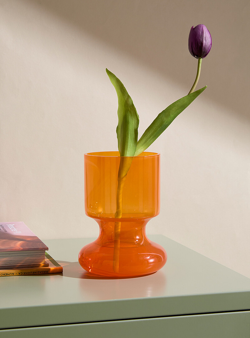 Anthropologie Lustered Rose Gold Vase