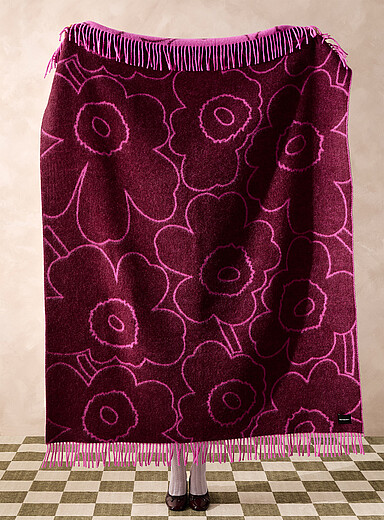 Piirto Unikko 100% wool reversible throw 130 x 170 cm
