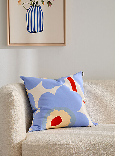 【新品】マリメッコ Unikko Cushion Cover&Cushion Unikko sky blue cushion cover 50 x 50 cm | Marimekko | Cushions