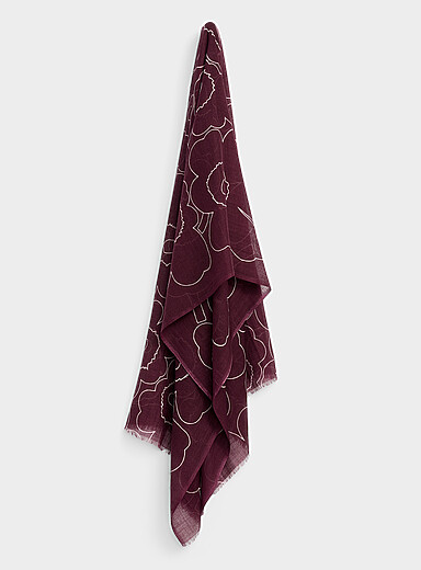 Fiore Piirto Unikko light floral scarf