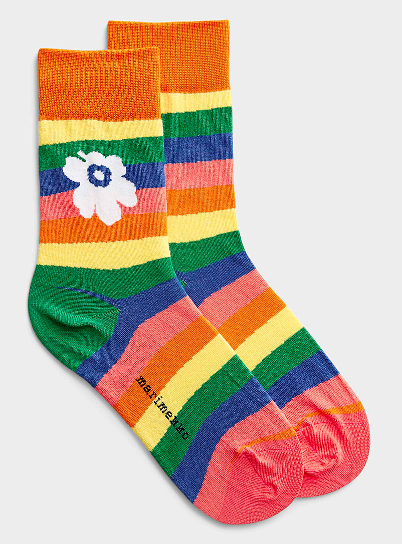 Marimekko Assorted Kasvaa Unikko rainbow socks for women