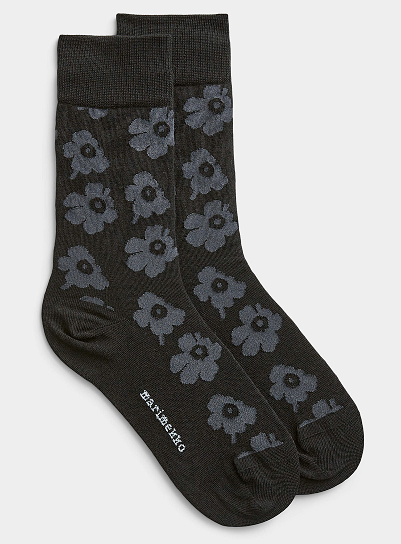 Marimekko Black Kasvaa Juhlaunikko socks for women