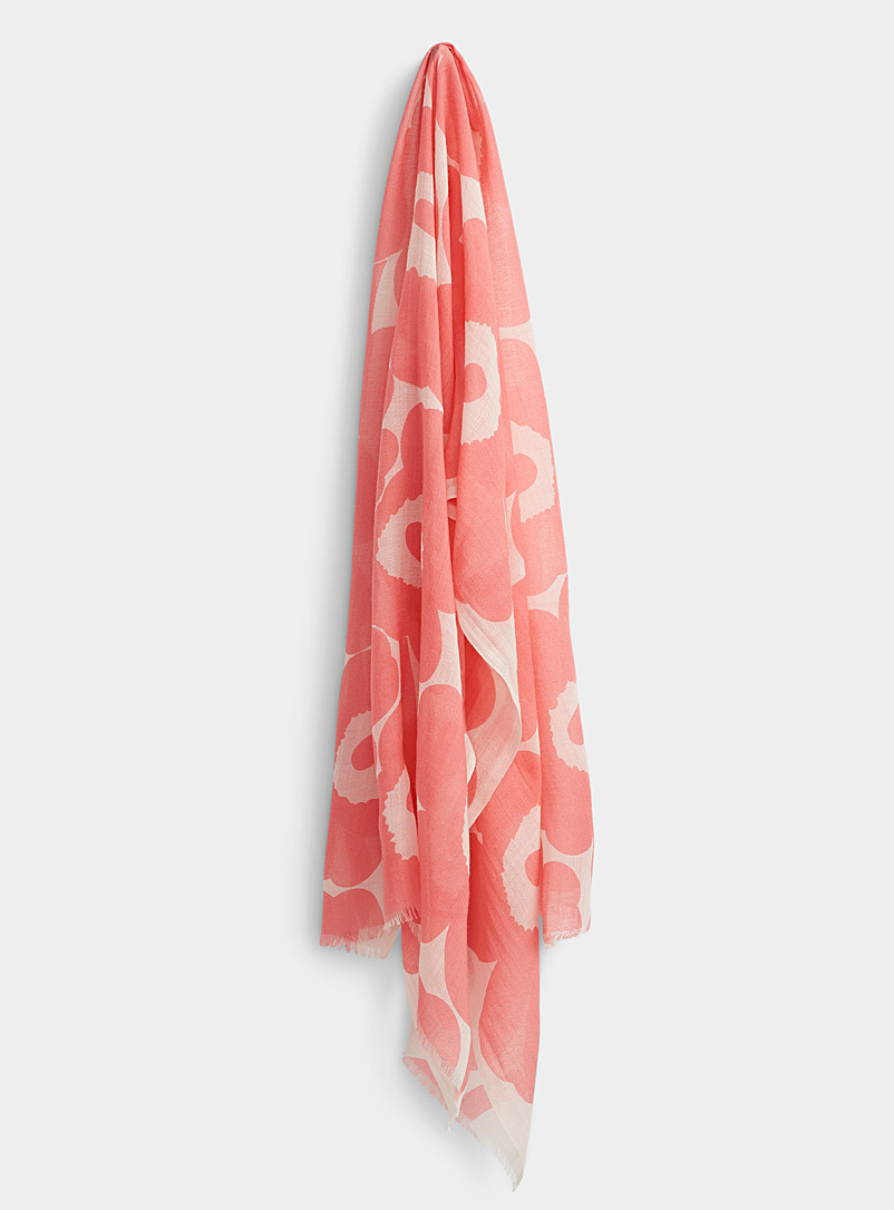 Marimekko Pink Fiore Unikko scarf for women