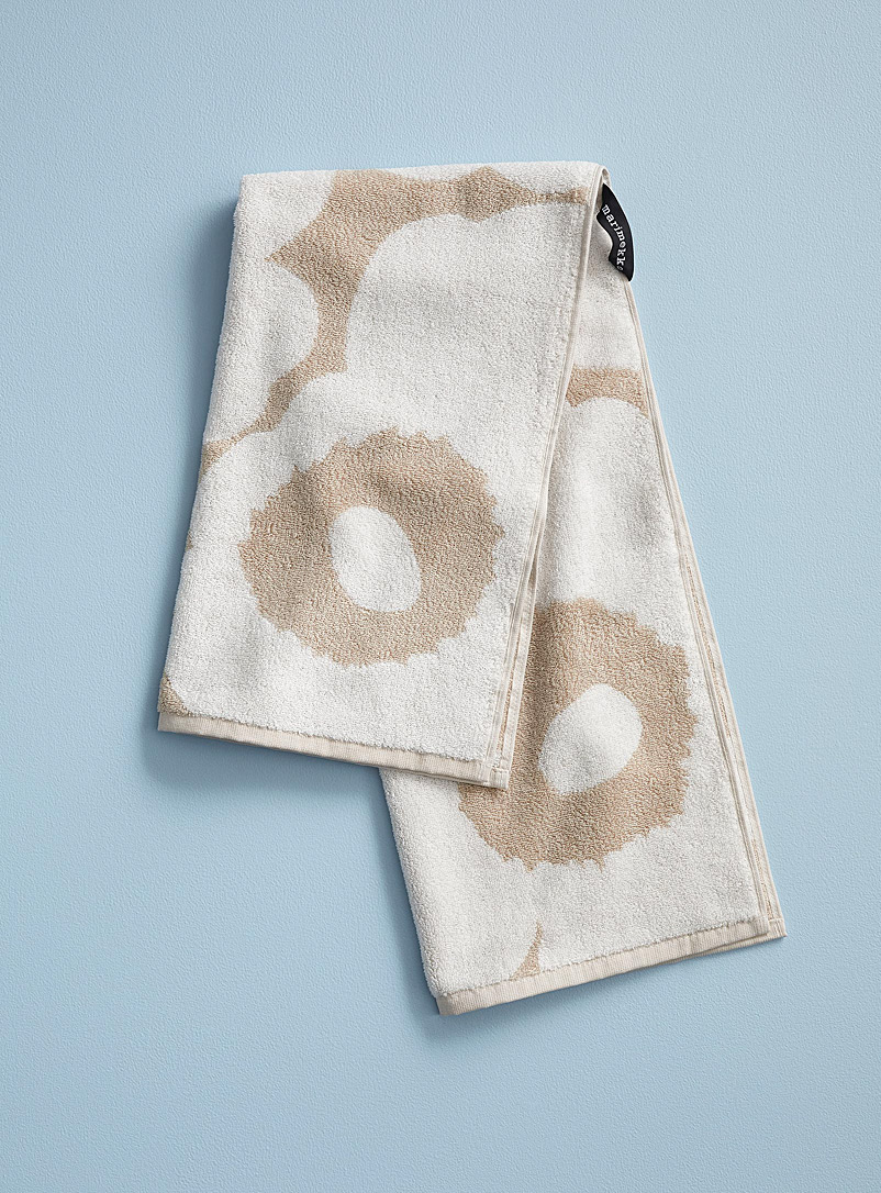 Marimekko Cream Beige Unikko beige hand towel for women