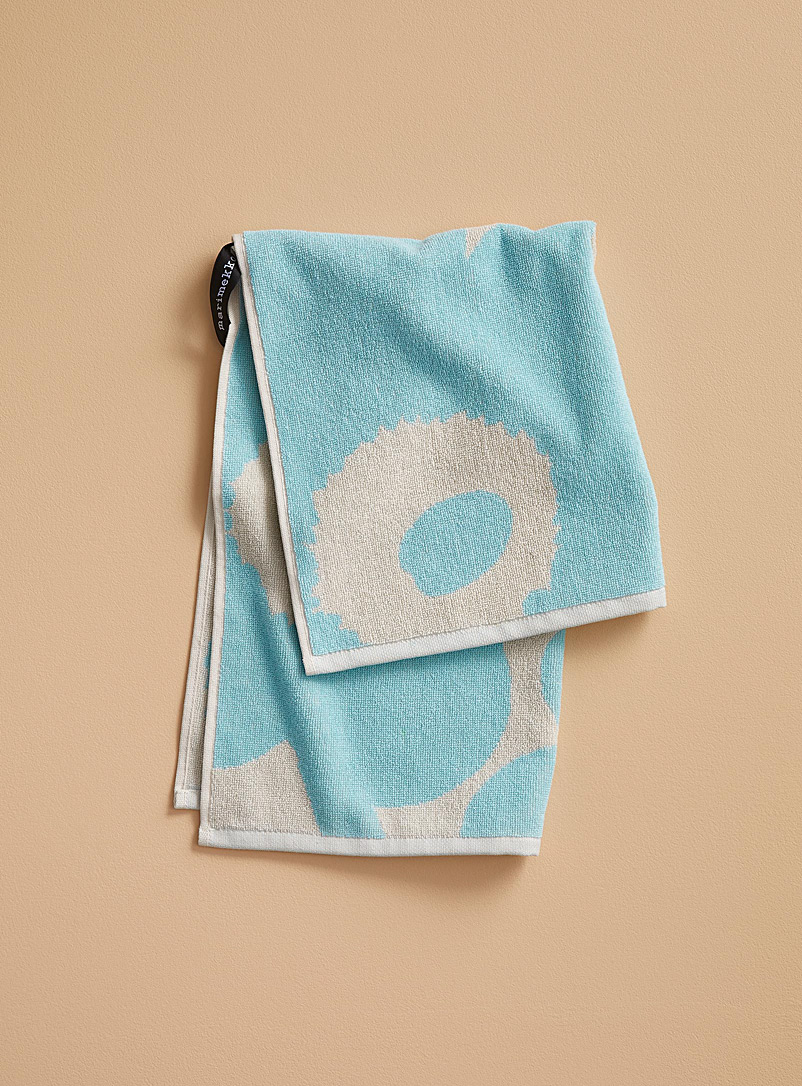 Marimekko Baby Blue Unikko blue hand towel for women