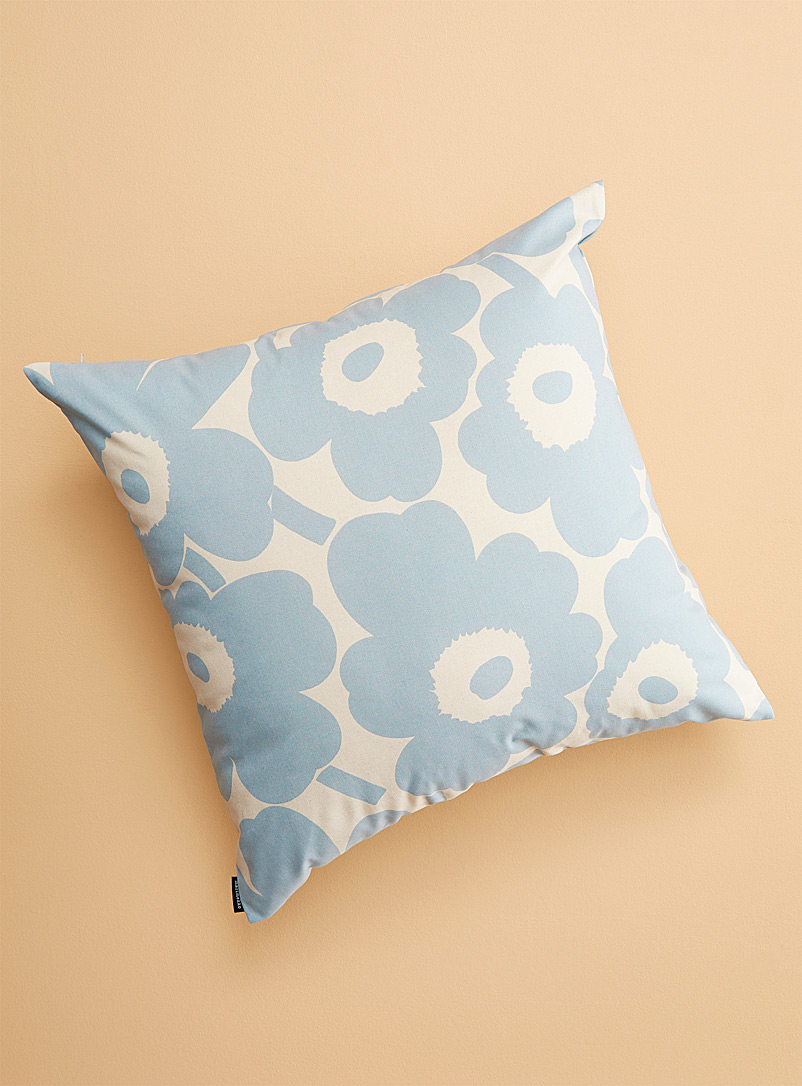 Marimekko Baby Blue Pieni Unikko blue cushion cover for women