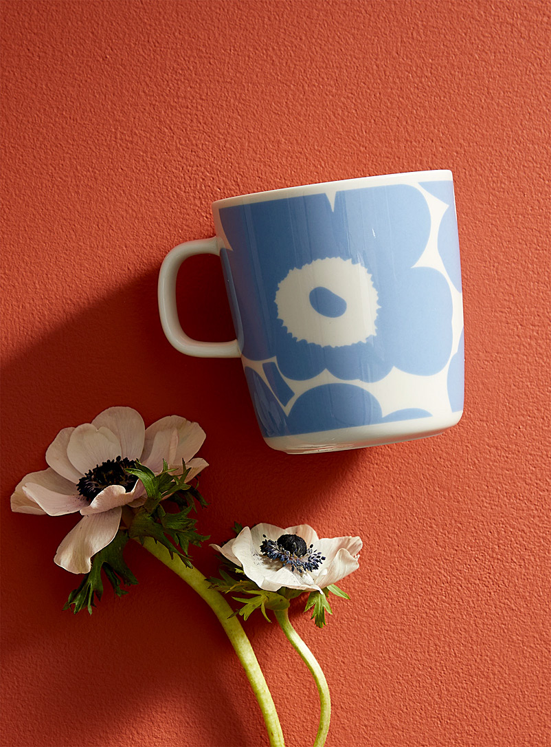 Marimekko Baby Blue Sky blue Oiva Unikko large mug for women