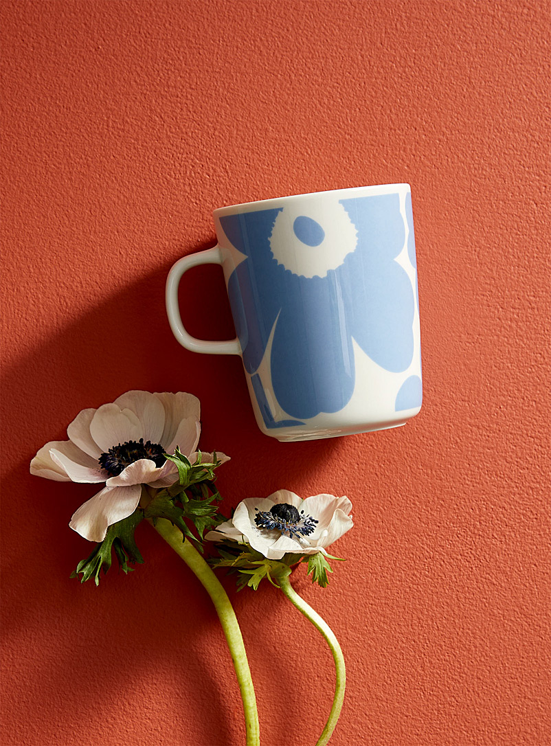 Marimekko Baby Blue Sky blue Oiva Unikko mug for women