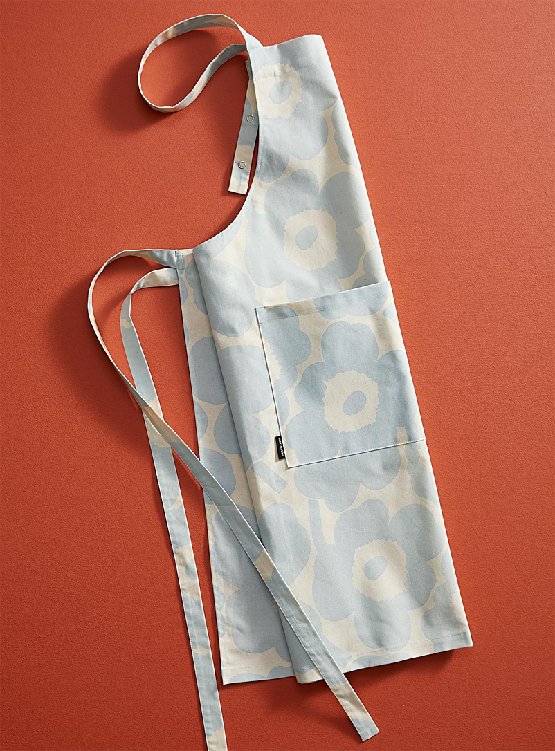Marimekko Baby Blue Blue Pieni Unikko apron for women