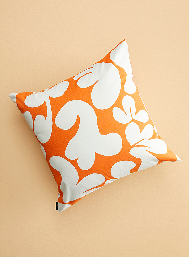 Marimekko Orange Leikko cushion cover for women