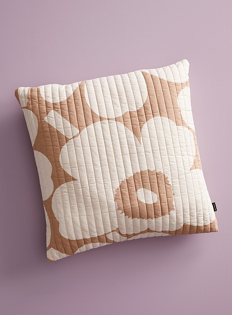 Marimekko Cream Beige Unikko beige cushion for women