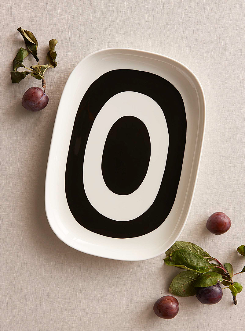 Marimekko Black and White Melooni serving tray for women