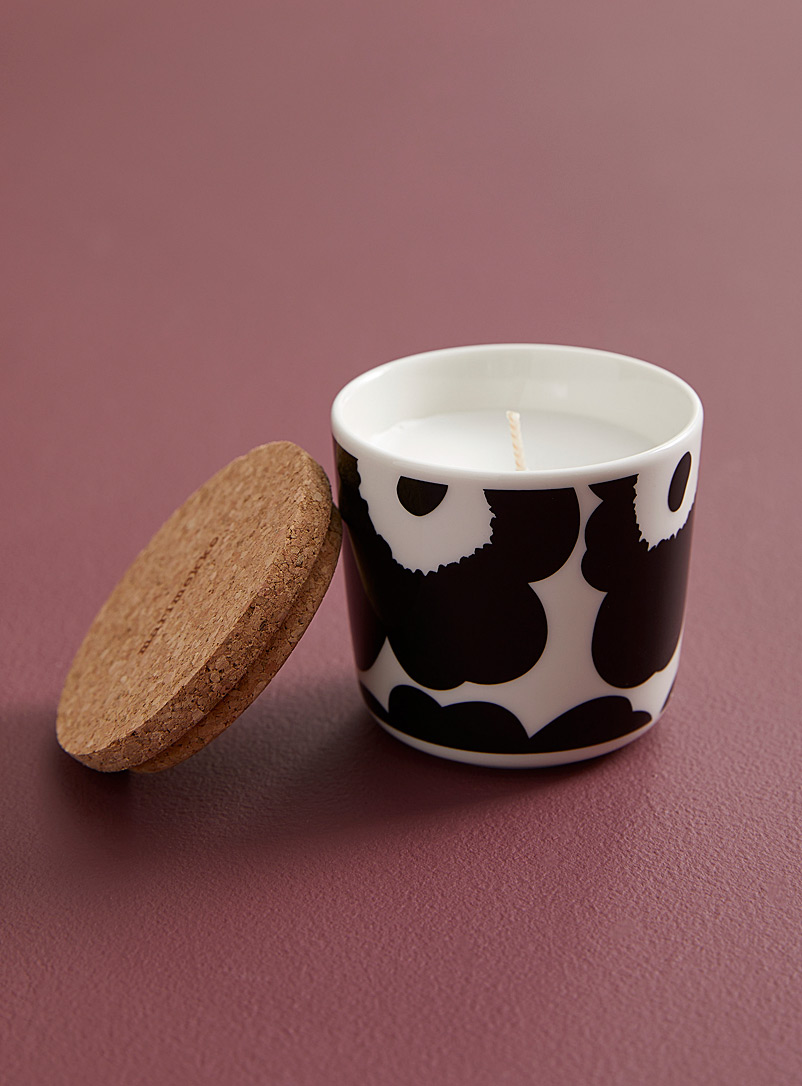 Marimekko Black and White Spring Forest scented candle for women
