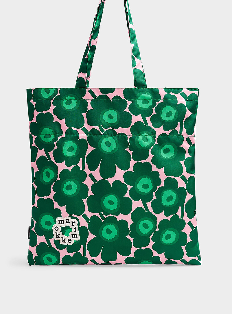 Metka Unikko Green And Pink Tote