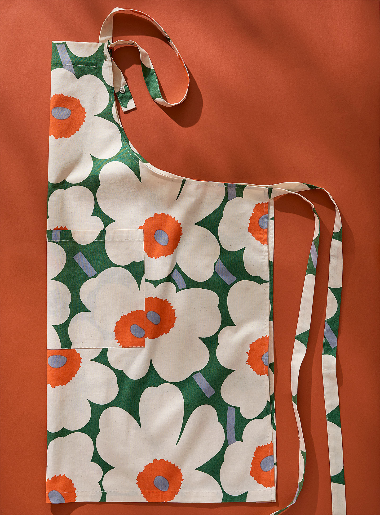 Marimekko - Unikko flowers green apron