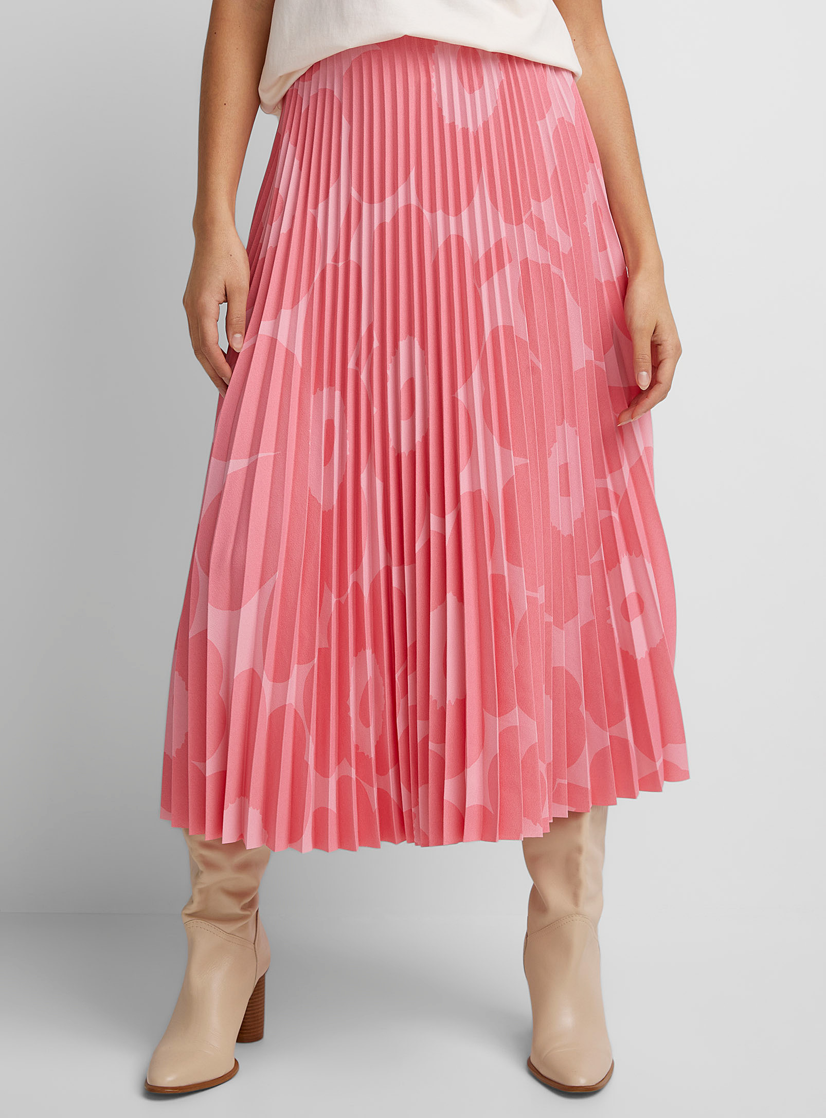 Shop Marimekko Myy Unikko Skirt In Pink