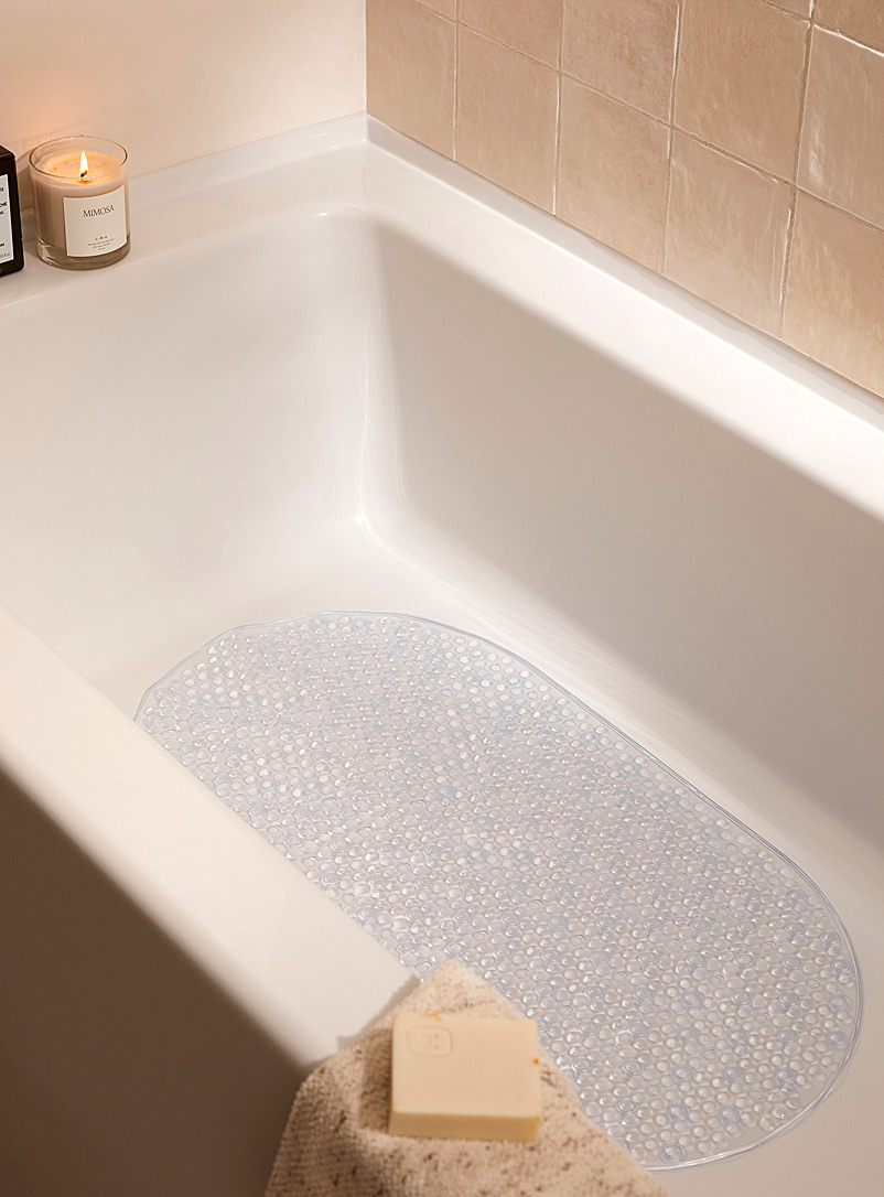 Simons Maison: Le tapis de baignoire ovale translucide 39 x 69 cm Assorti