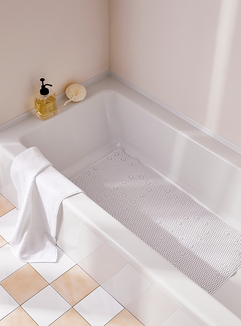 Simons Maison White Non-slip quilted bathtub mat 43 x 90 cm