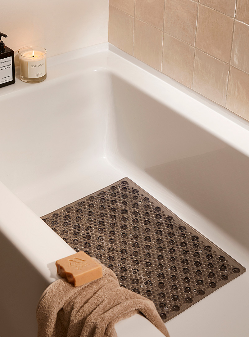 Simons Maison Charcoal Black square non-slip bathtub mat 52 x 52 cm