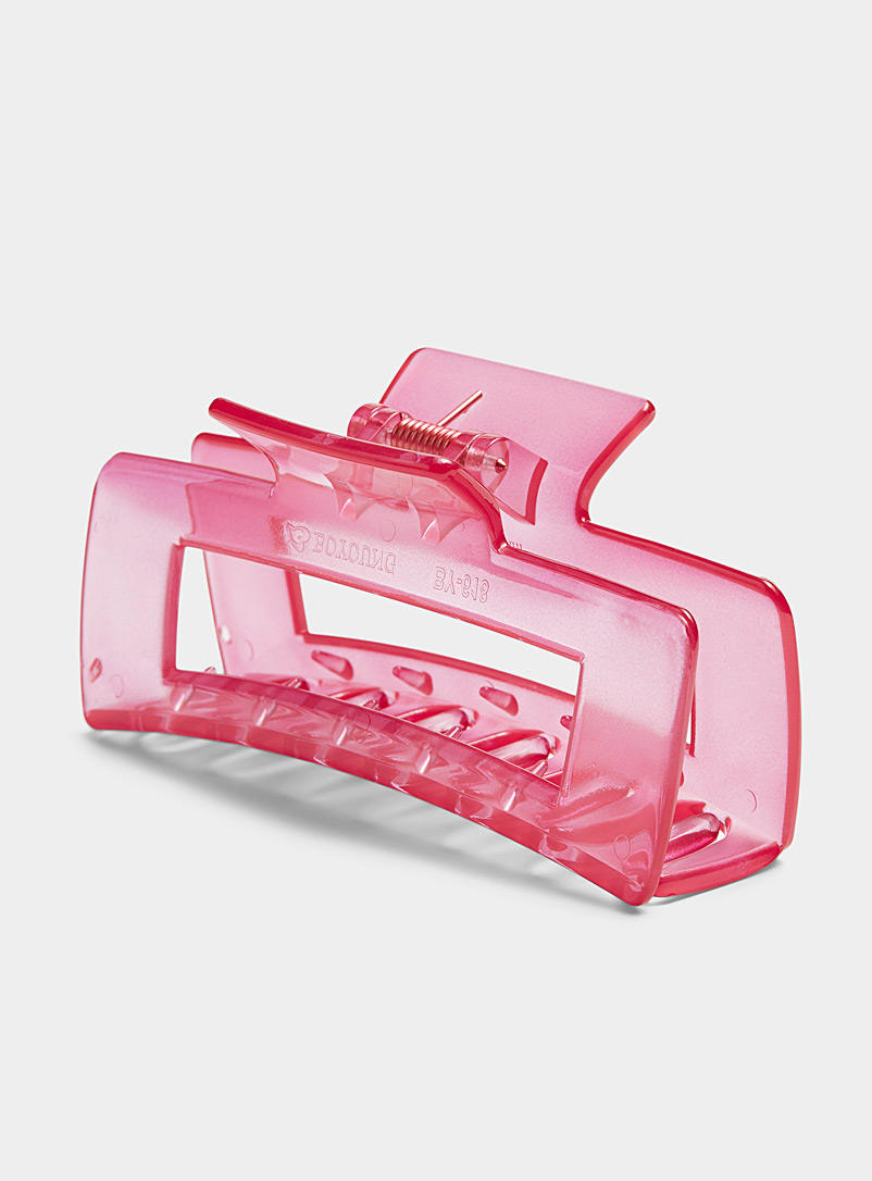 Simons Pink Large bright translucent clip for women