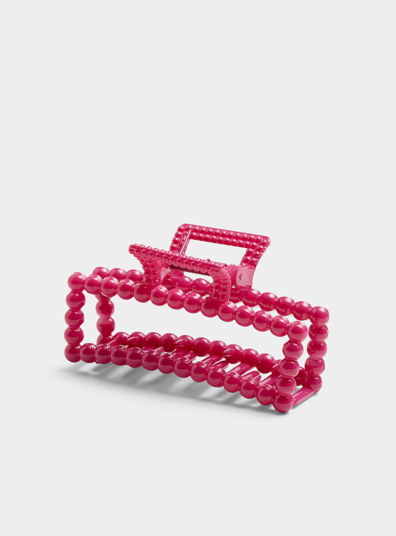 Simons Pink Large dotwork clip for women