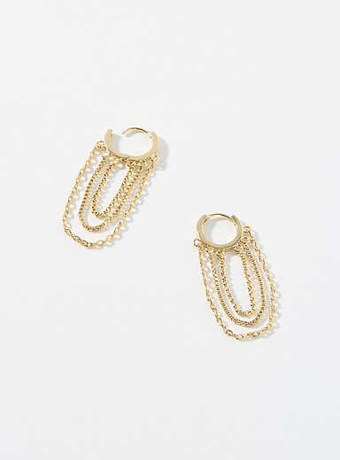 Hanging chain small hoops