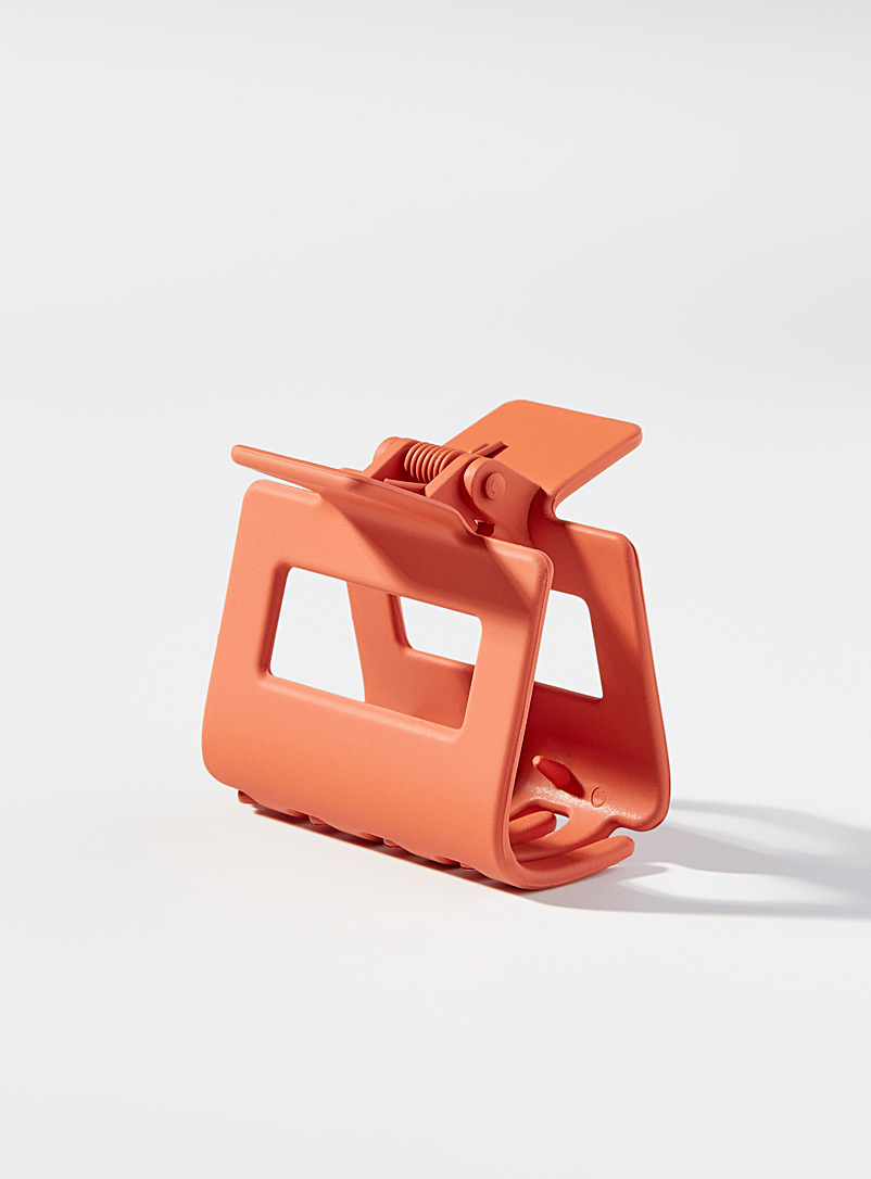 Simons Orange Small pop-colour matte clip for women
