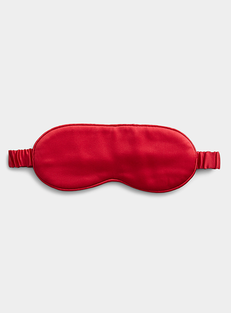 Miiyu Ruby Red Pure silk coloured mask for women