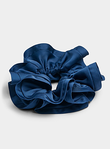 Satiny ruffled scrunchie