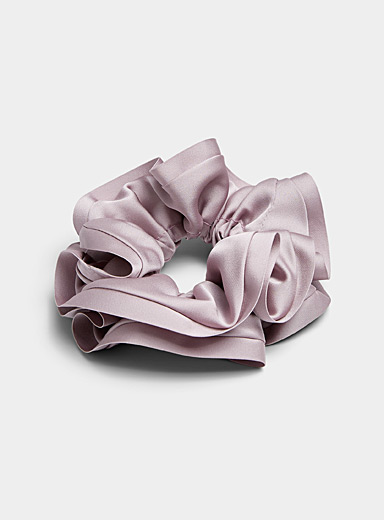 Satiny ruffled scrunchie