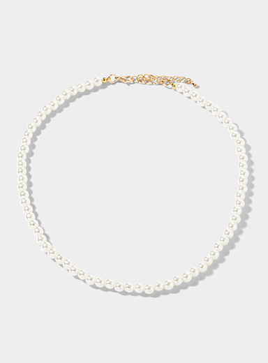 Round faux-pearl necklace