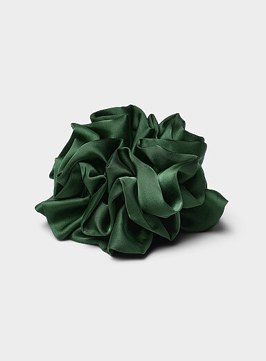 Satiny double-effect scrunchie