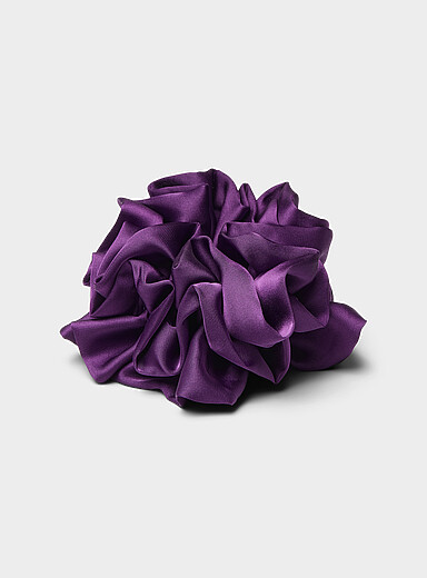 Satiny double-effect scrunchie