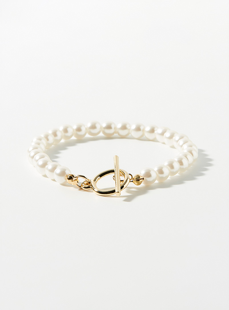 Simons White Pearly bead bracelet for women