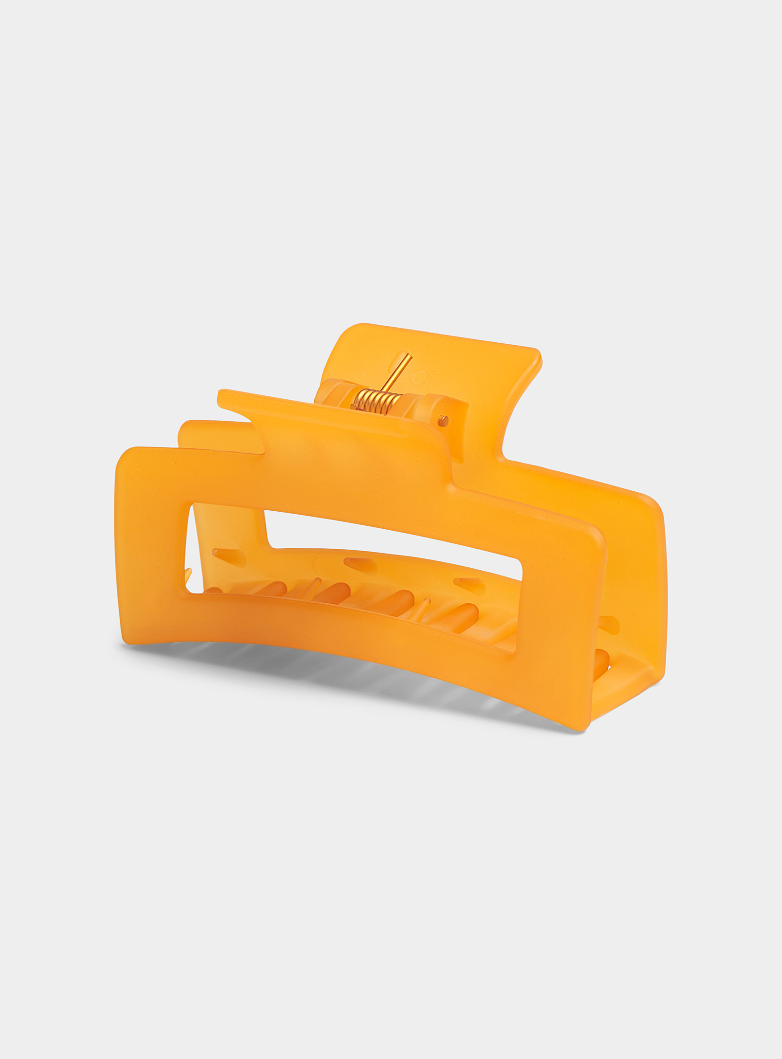 Simon's Matte Rectangular Clip In Gray