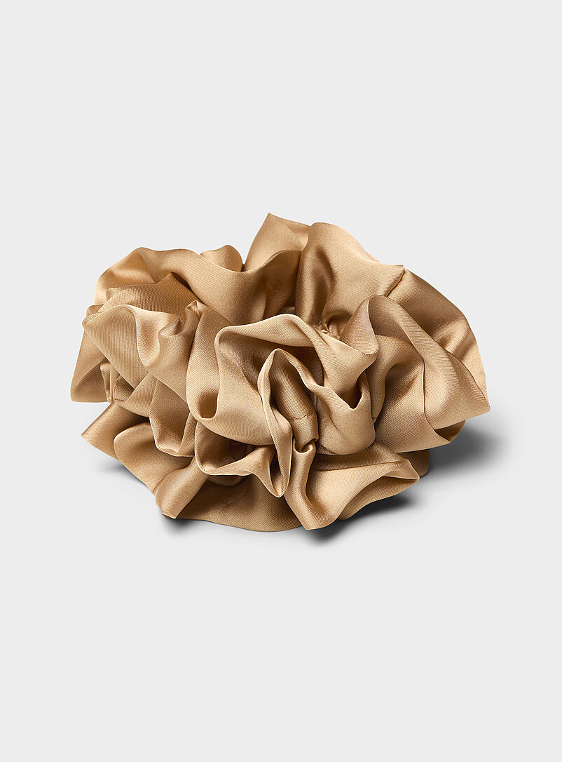 Satiny double-effect scrunchie product image (primary)
