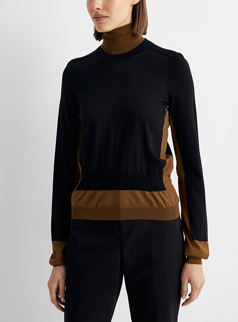 MARNI Patterned Black Surrealist two-tone sweater for women