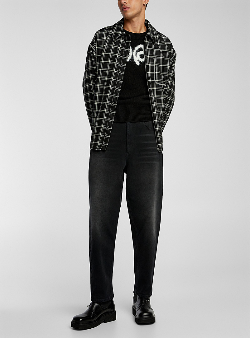 MARNI Black Faded accents saturated jean for men