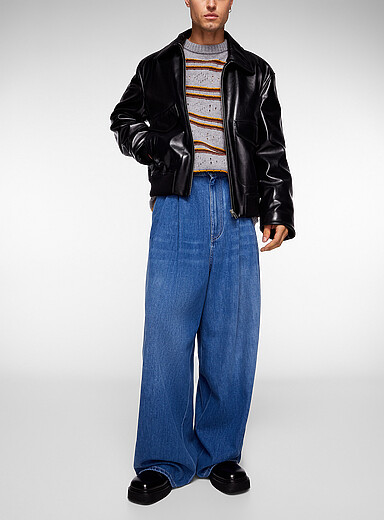 Le jean ultralarge double plis