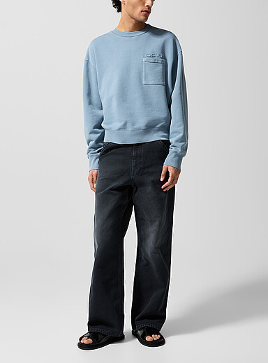 MARNI: Le pantalon large toile robuste Noir pour homme