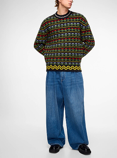 MARNI Assorted Floral Fair Isle sweater for men