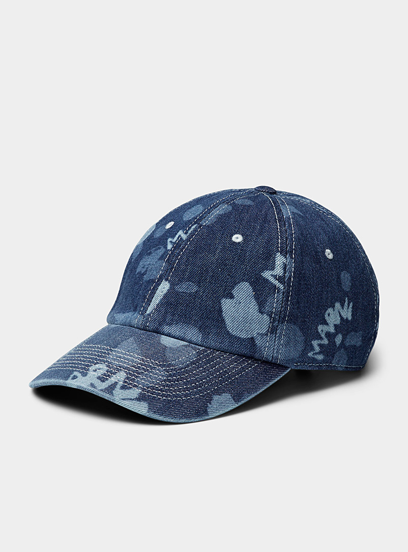 MARNI Blue Faded effect cap for men
