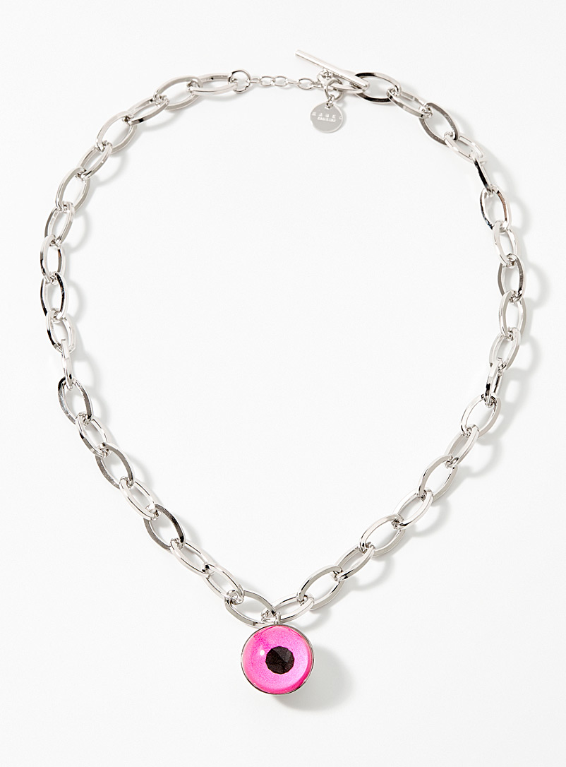 MARNI Pink Pink eye necklace for men