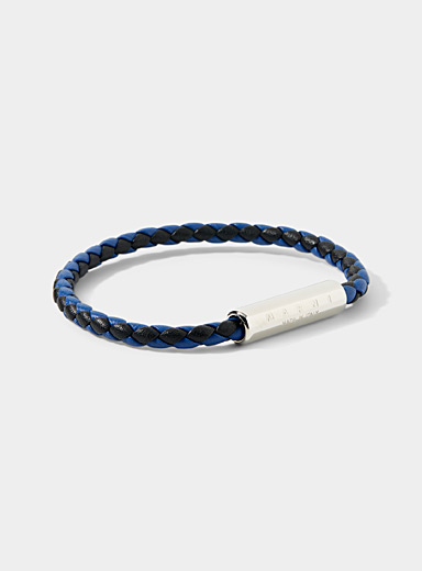Two-tone braided leather bracelet | MARNI | Marni | Simons